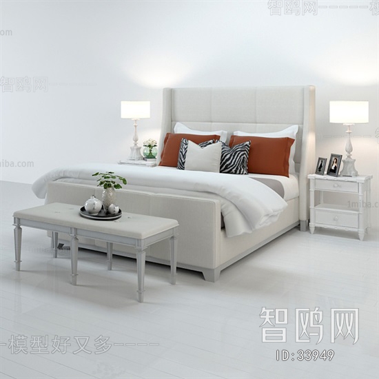 Modern American Style Double Bed