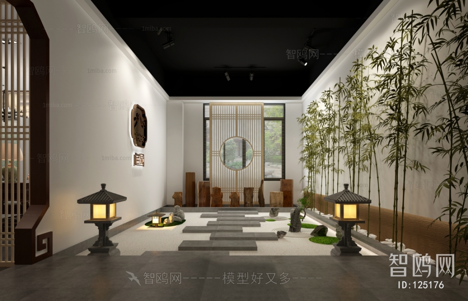 Modern New Chinese Style Courtyard/landscape