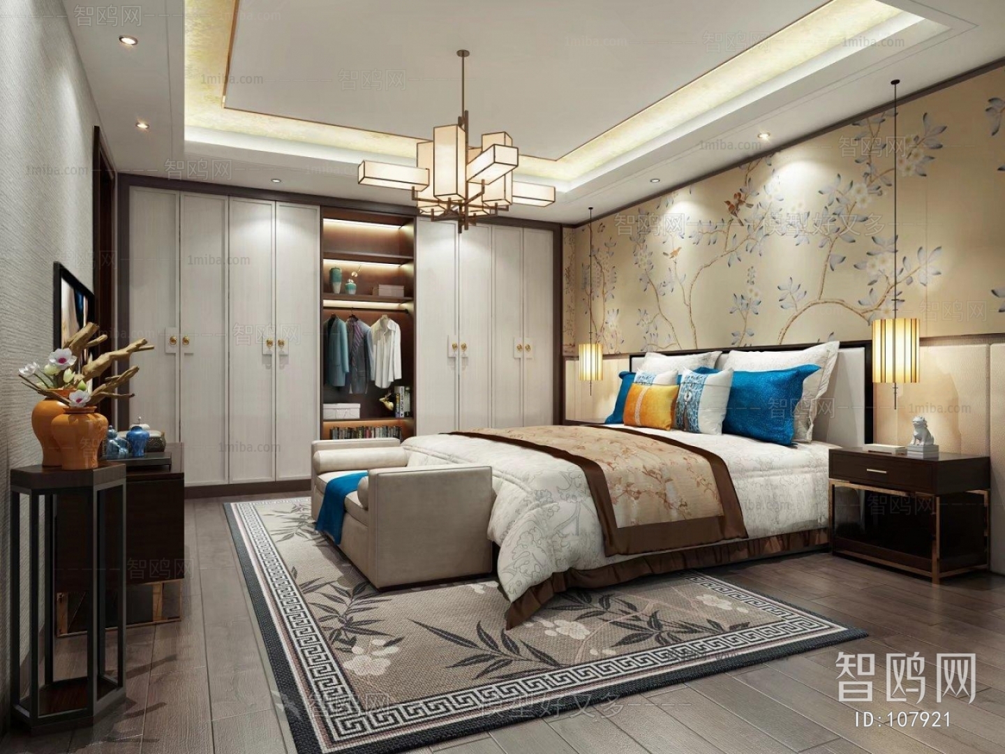 New Chinese Style Bedroom