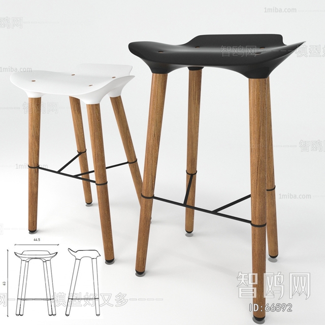 Nordic Style Bar Chair