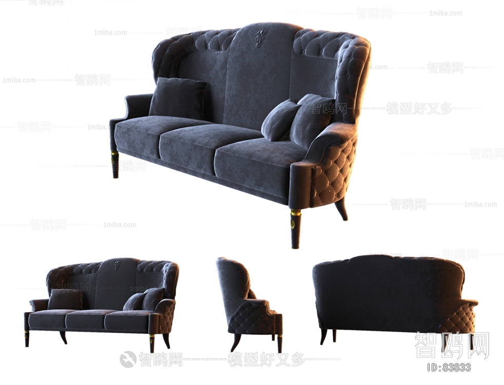 New Classical Style Three-seat Sofa