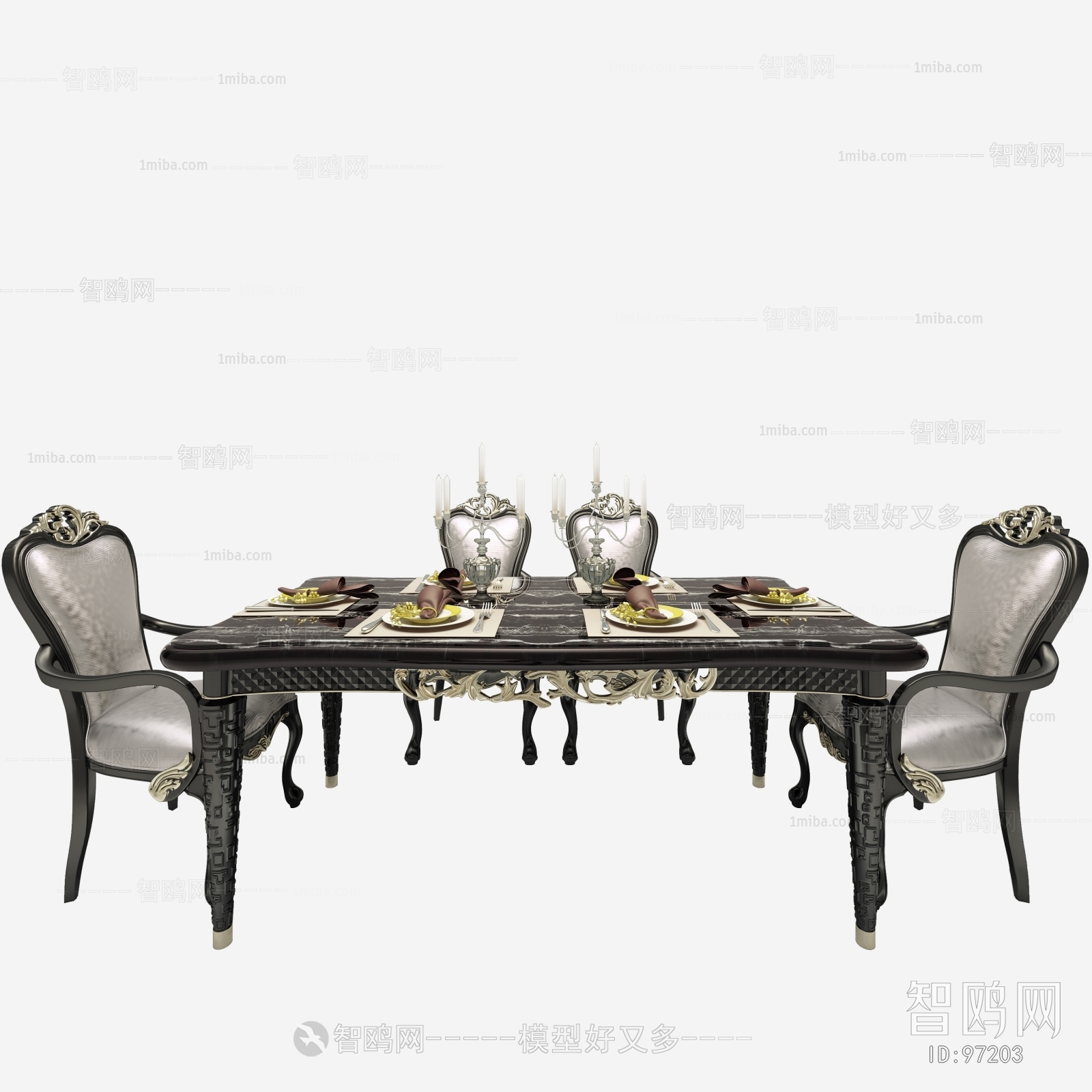 European Style Dining Table And Chairs