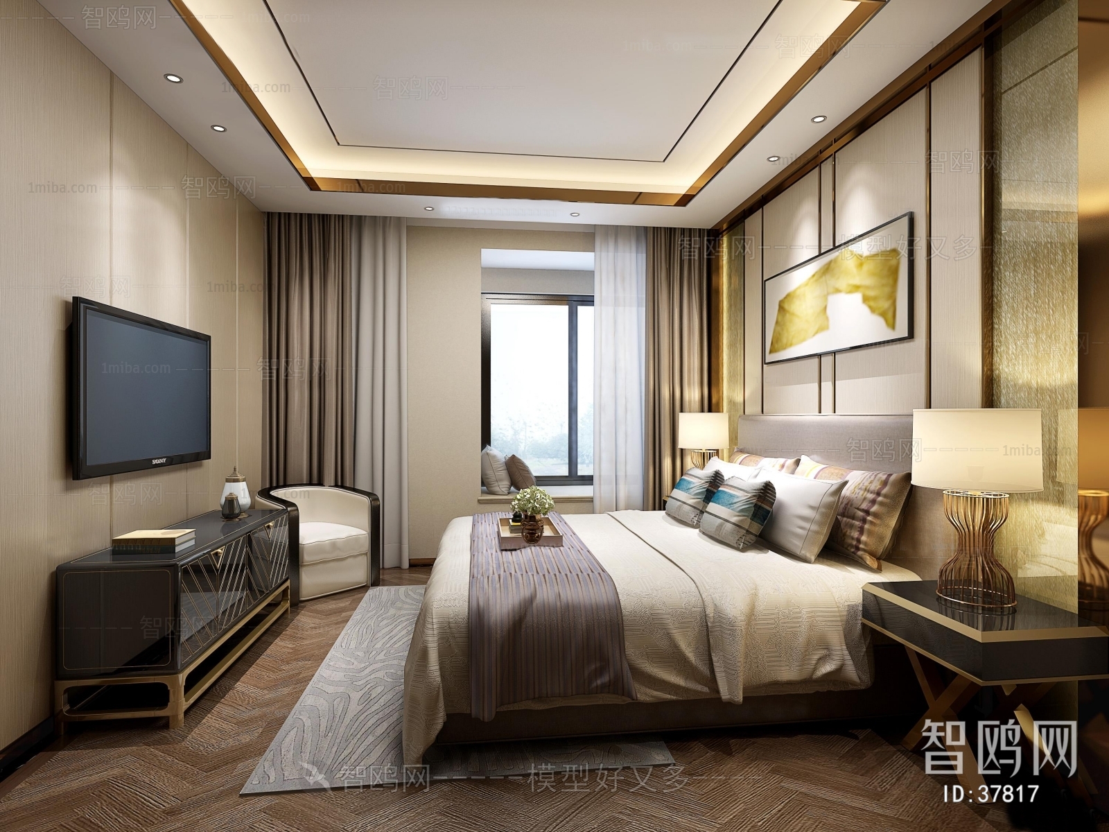 New Chinese Style Bedroom