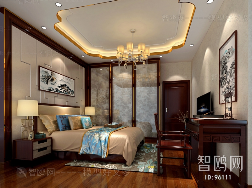 New Chinese Style Bedroom