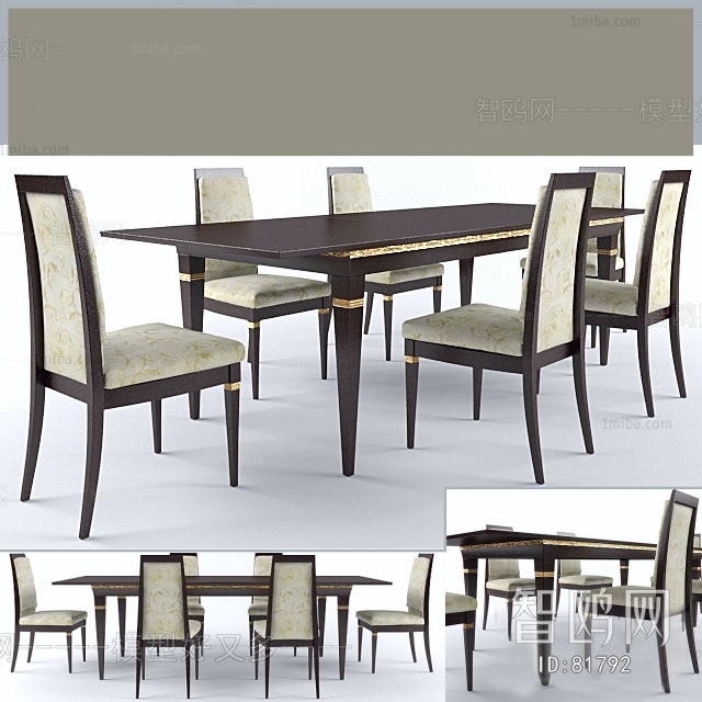 European Style Dining Table And Chairs