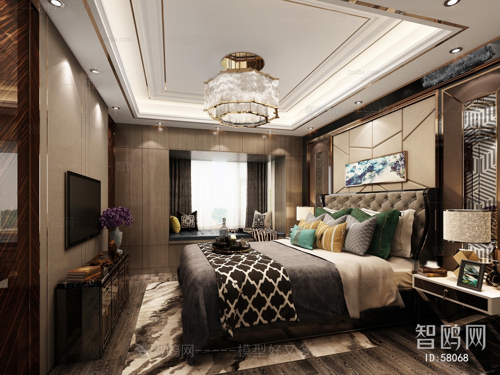 Modern Hong Kong Style Bedroom