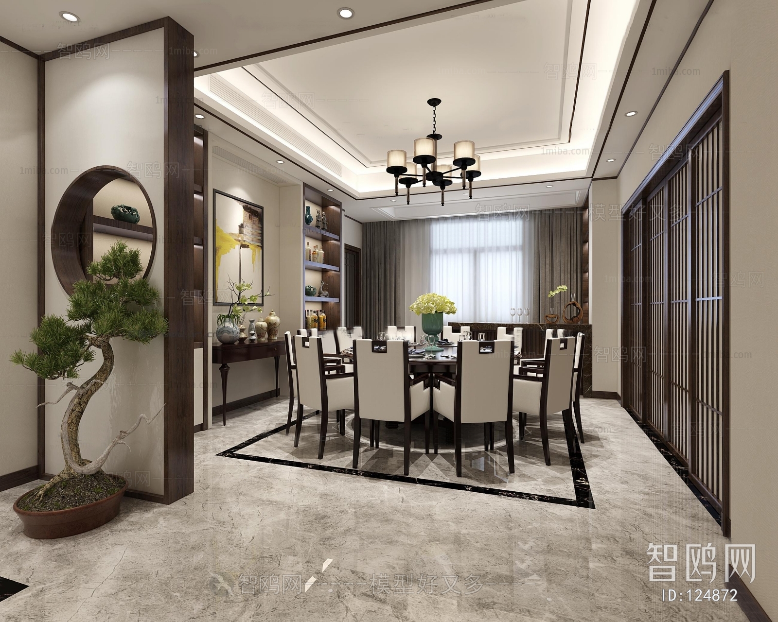 New Chinese Style Dining Room