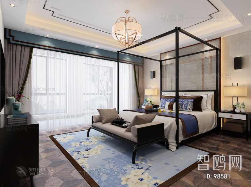 New Chinese Style Bedroom