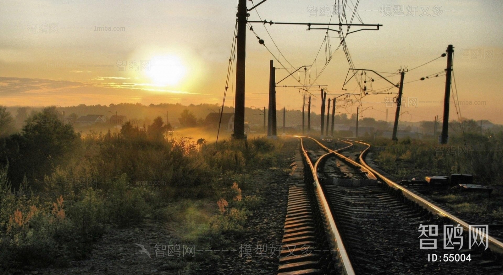 现代现代铁路写实风景