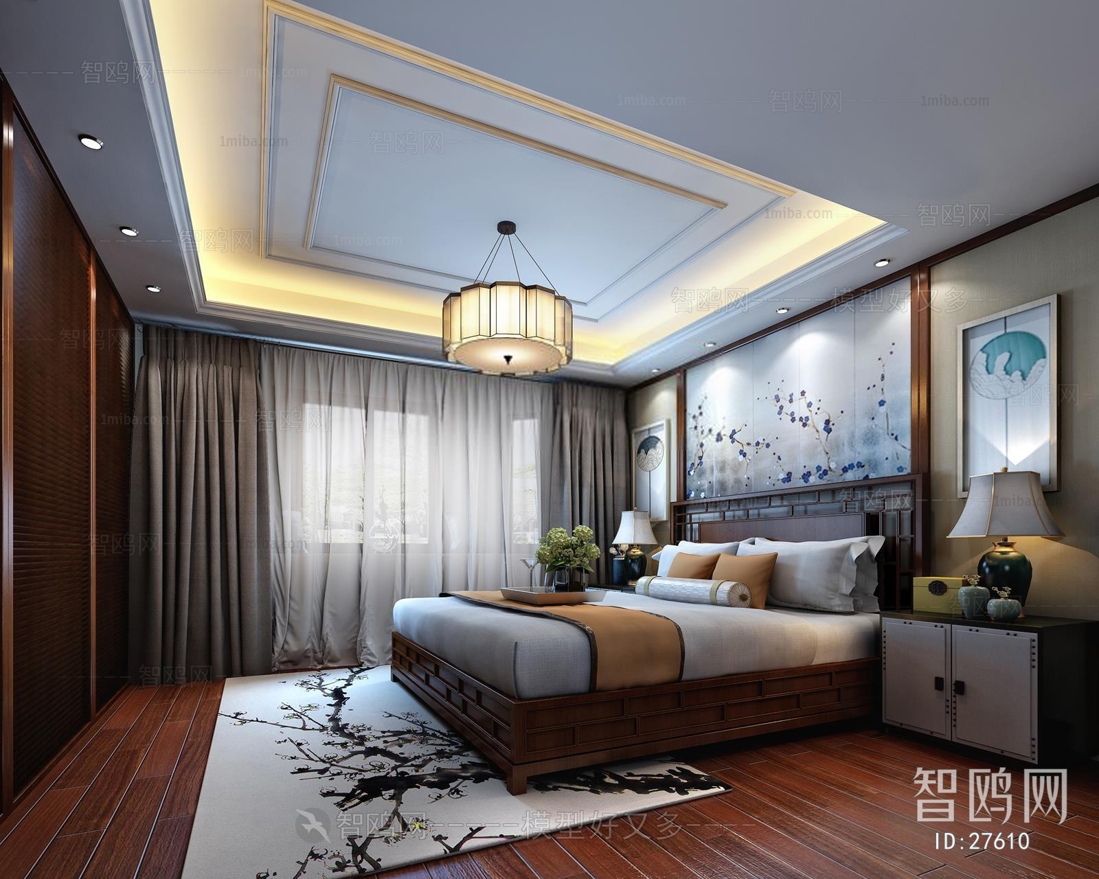 New Chinese Style Bedroom