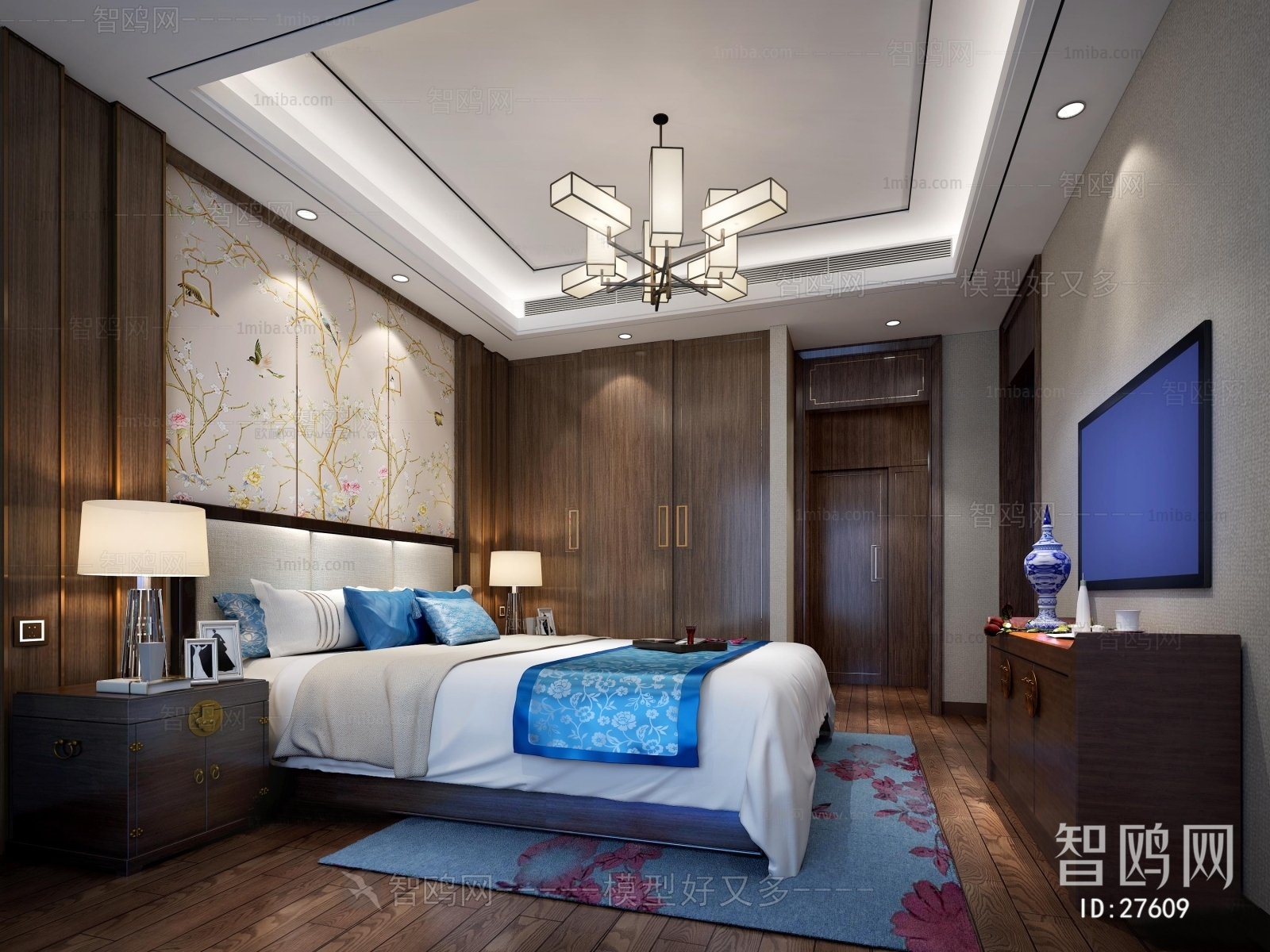 New Chinese Style Bedroom