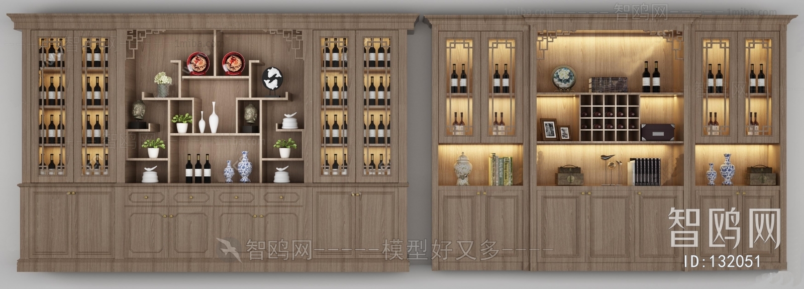 New Chinese Style Wine Cabinet