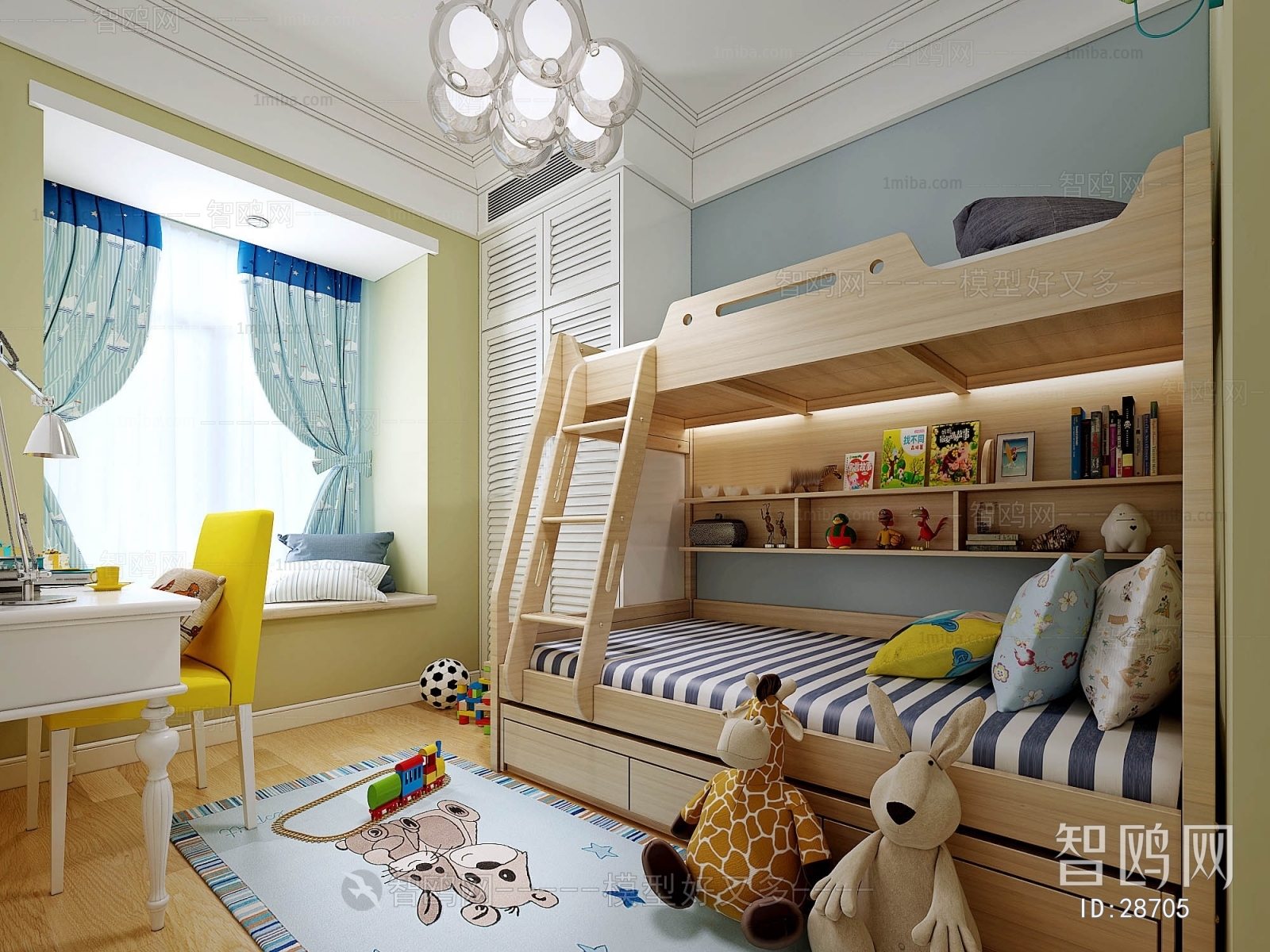 Simple European Style Children's Room