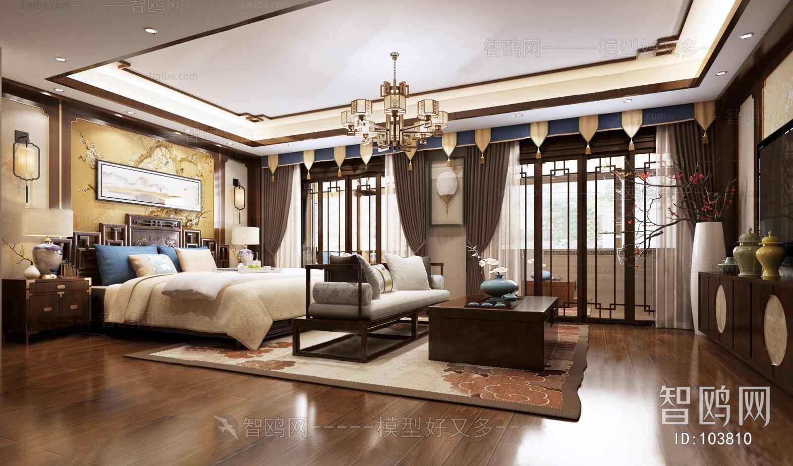 New Chinese Style Bedroom