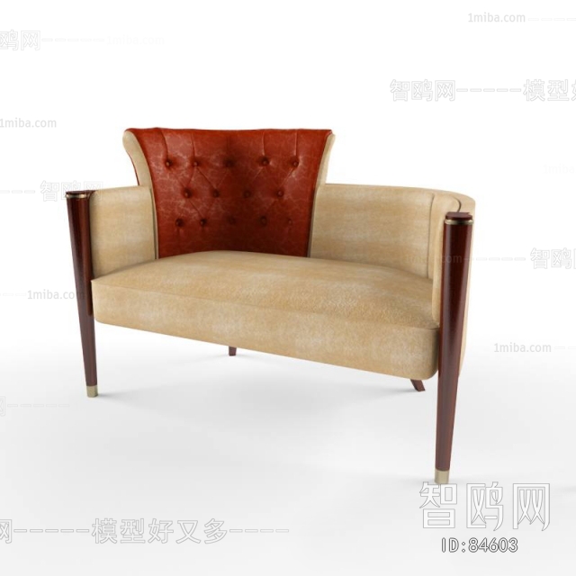 Simple European Style Single Sofa