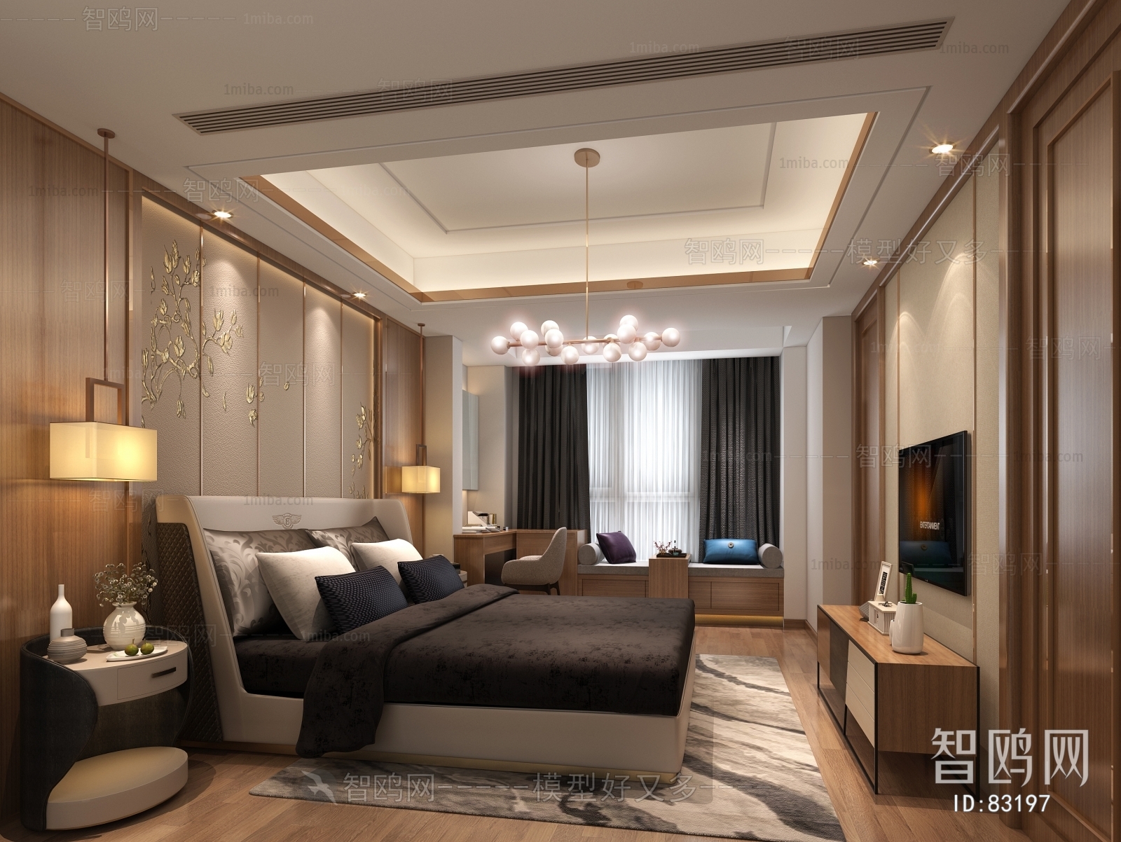 New Chinese Style Bedroom