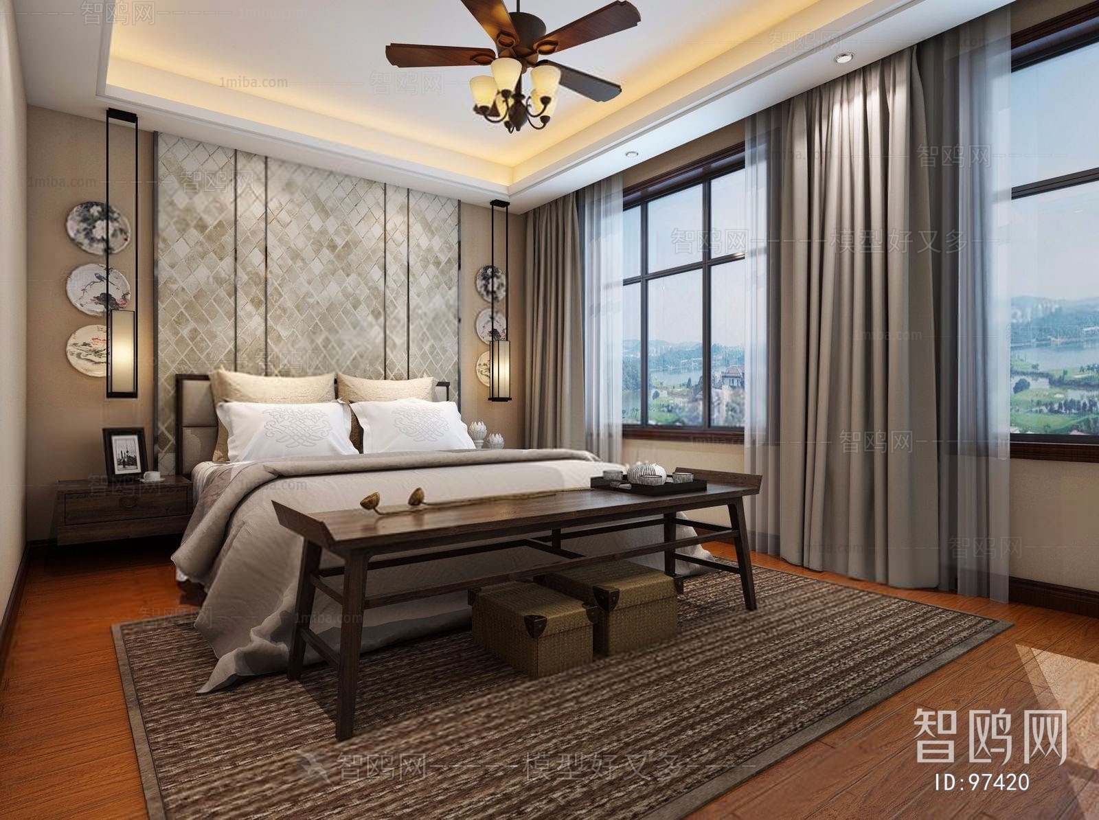 New Chinese Style Bedroom