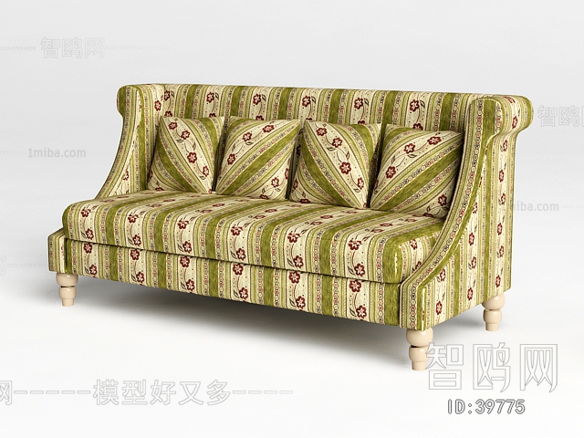 American Style Idyllic Style Three-seat Sofa