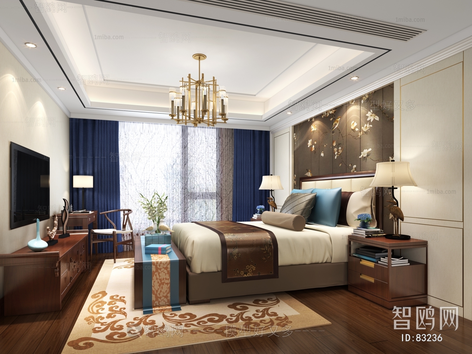 New Chinese Style Bedroom