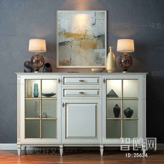 American Style Simple European Style Side Cabinet/Entrance Cabinet