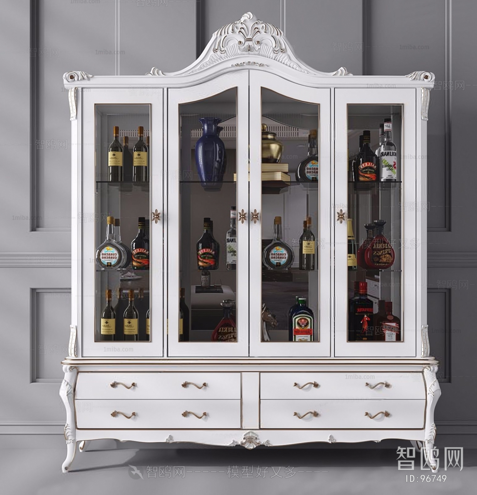 European Style Wine Cabinet