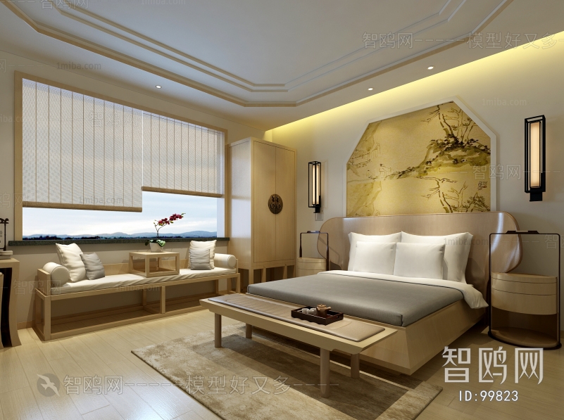 New Chinese Style Bedroom