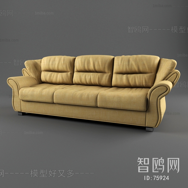 European Style Three-seat Sofa