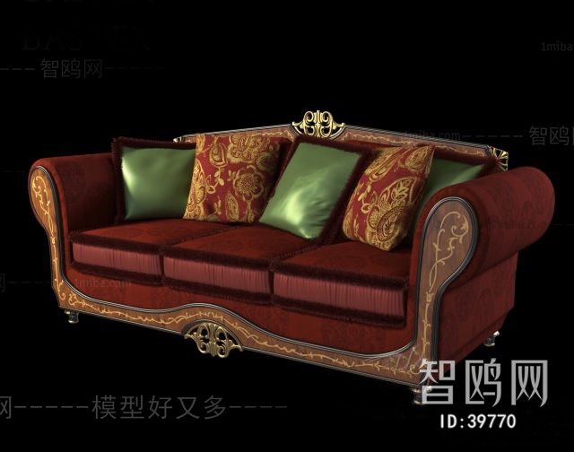 European Style Three-seat Sofa