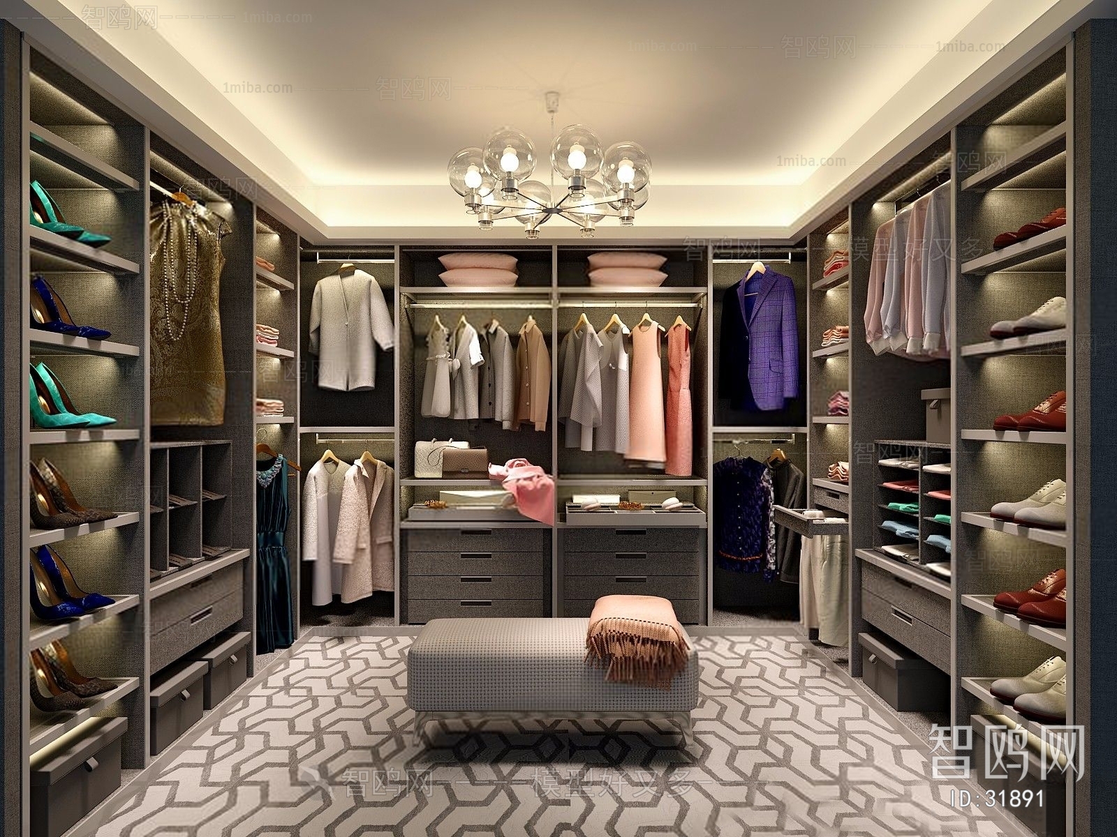 Modern Clothes Storage Area