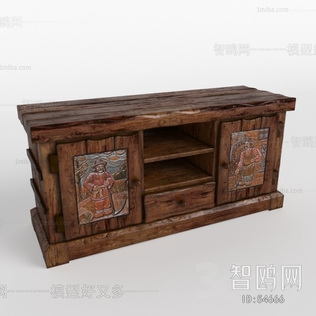 Country Style Retro Style TV Cabinet