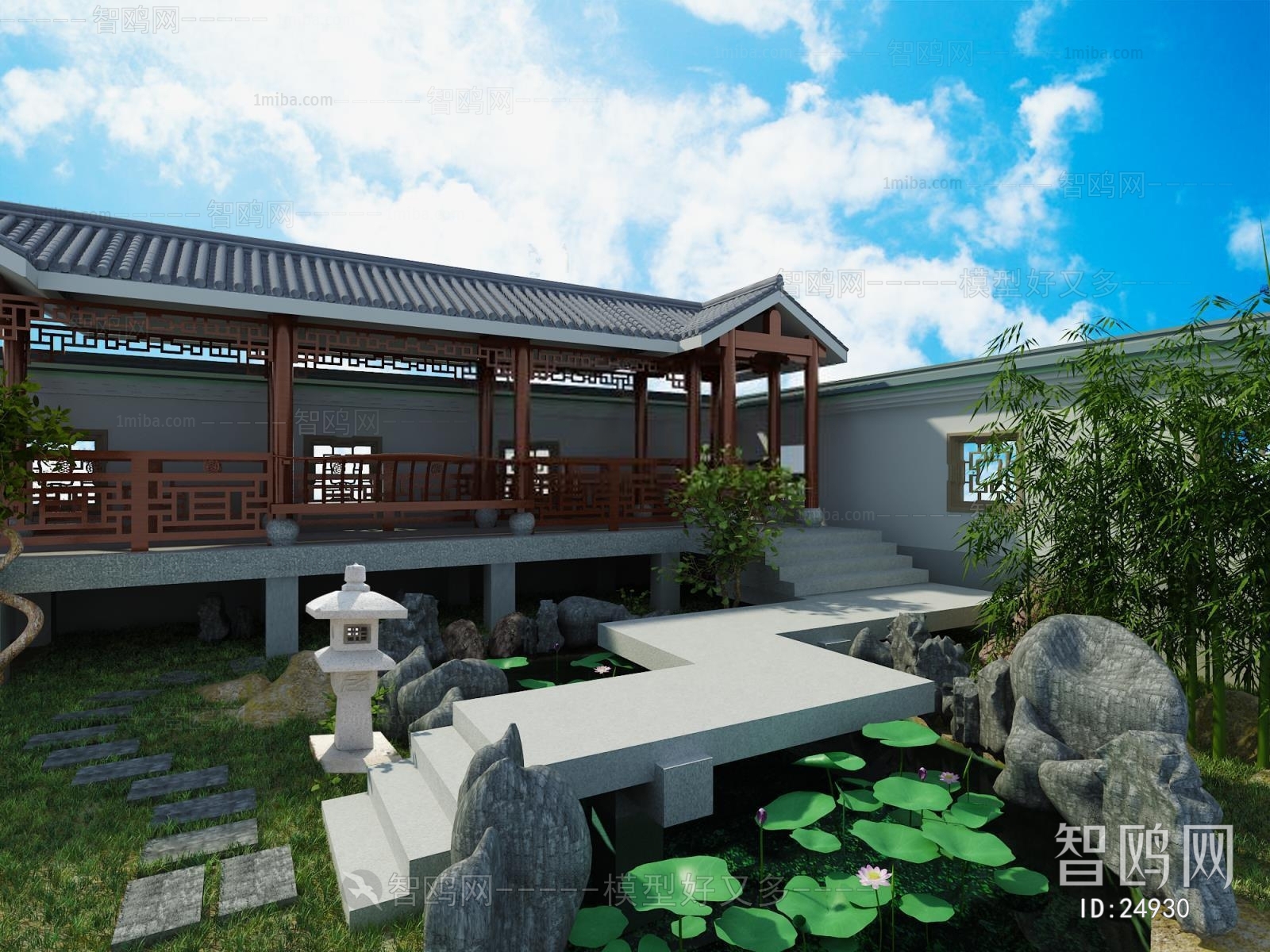 New Chinese Style Courtyard/landscape