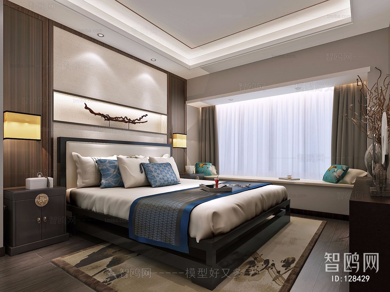 New Chinese Style Bedroom