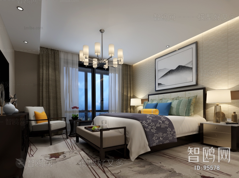 New Chinese Style Bedroom