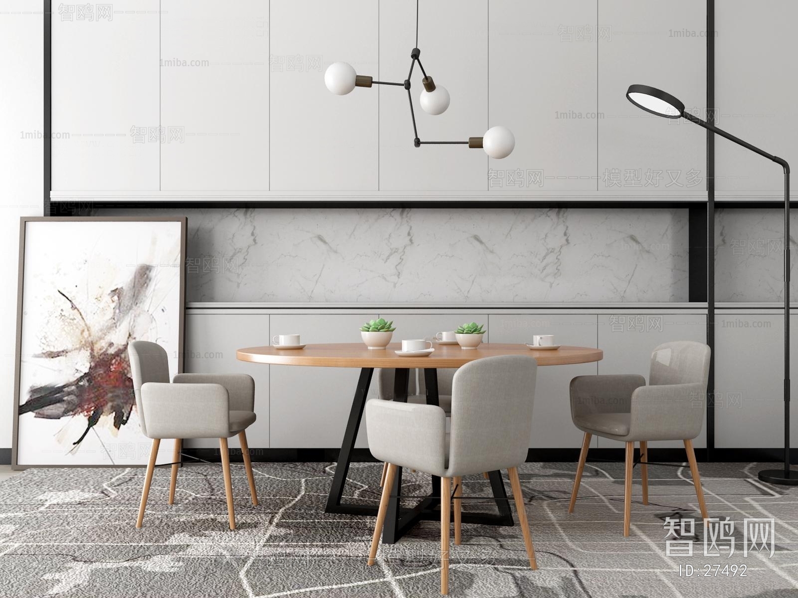 Modern Nordic Style Dining Table And Chairs