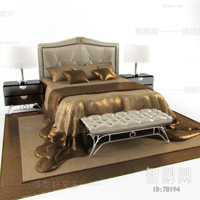 New Classical Style Double Bed