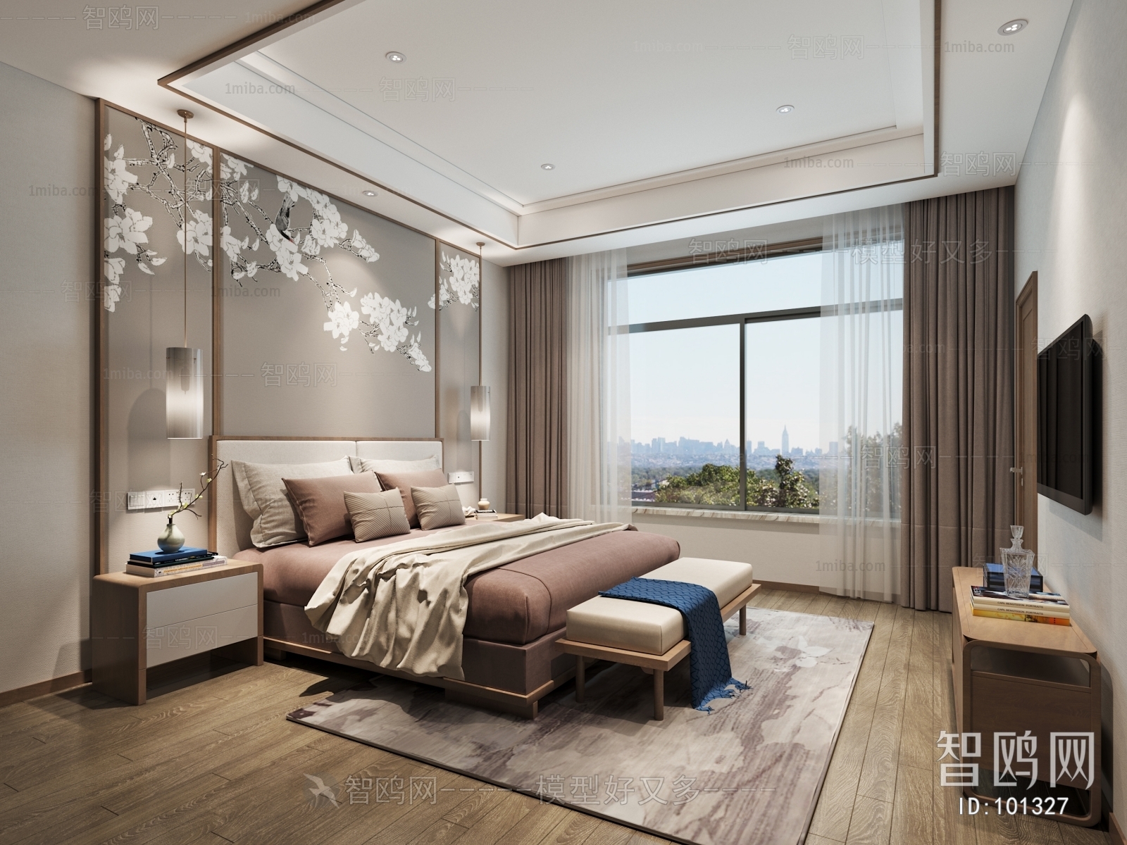 New Chinese Style Bedroom