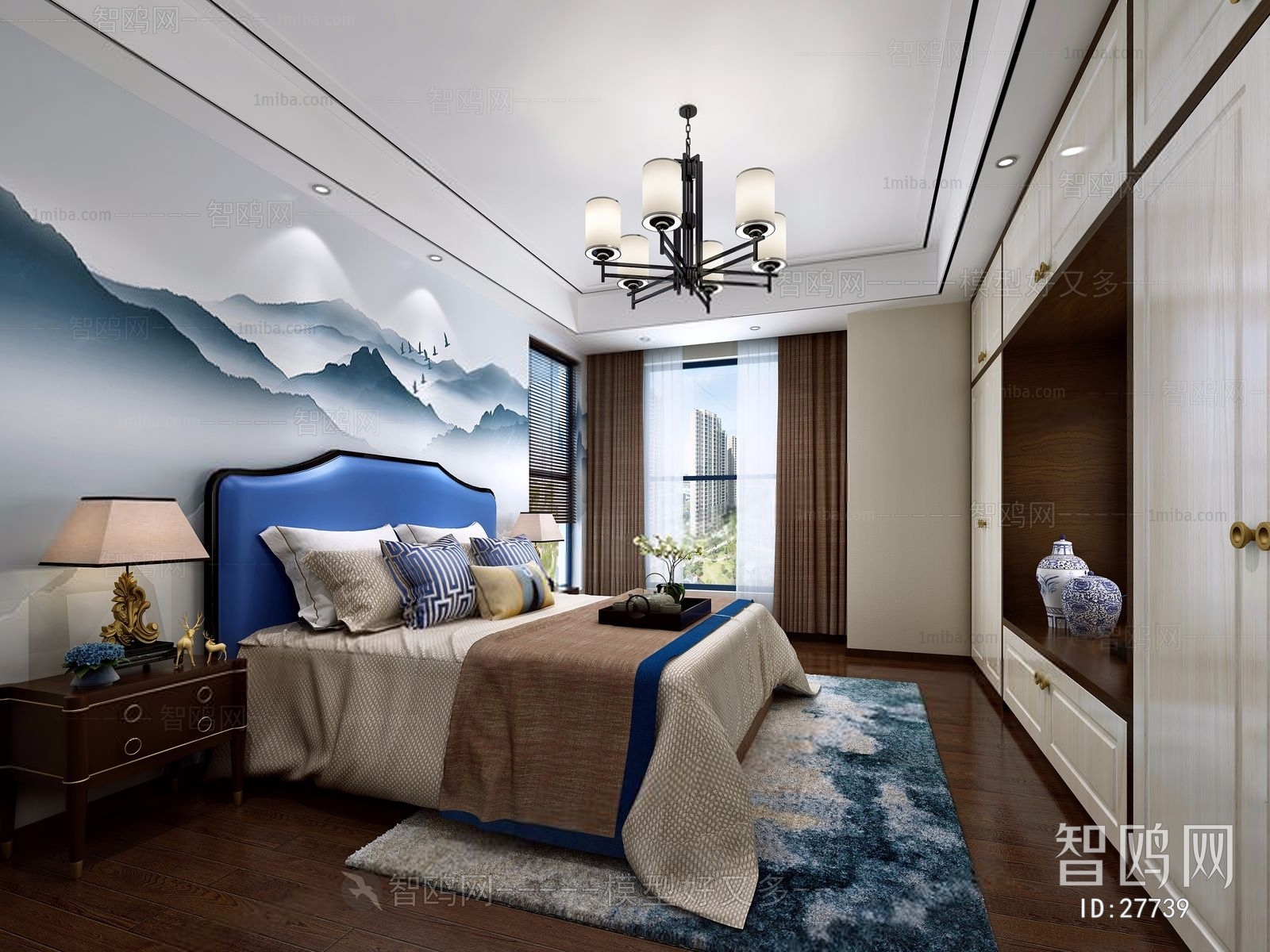 New Chinese Style Bedroom