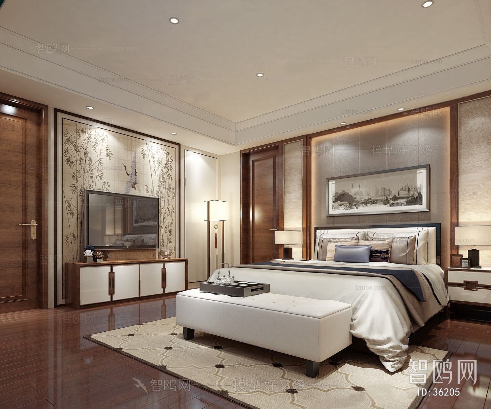 New Chinese Style Bedroom