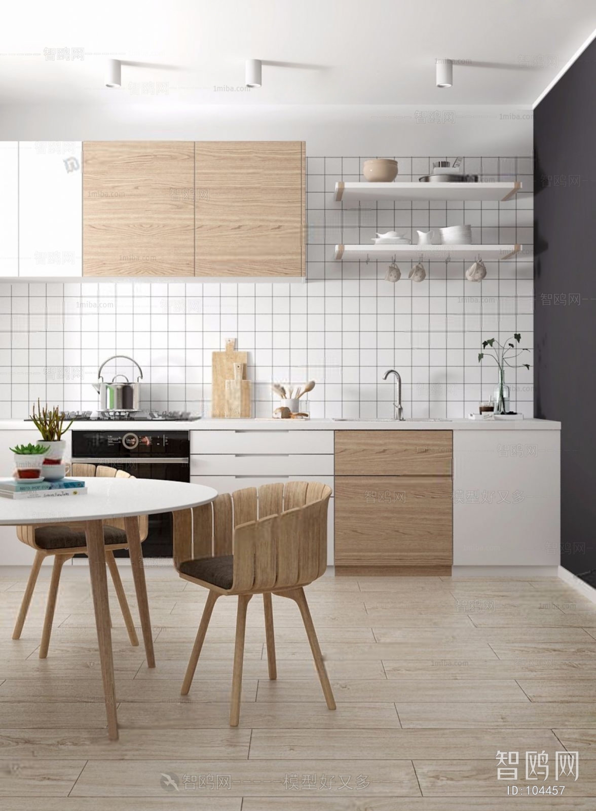 Nordic Style Open Kitchen