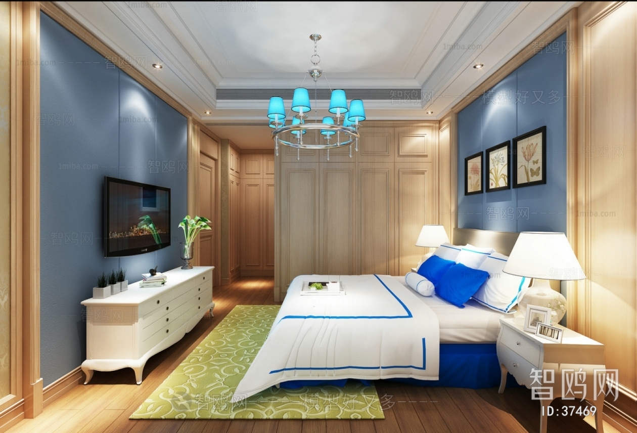 Simple European Style Bedroom