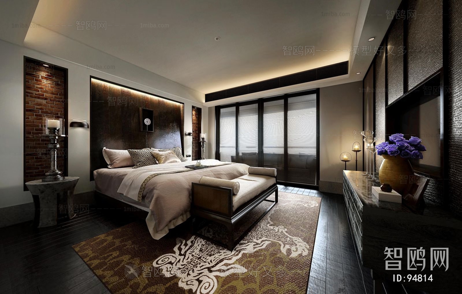 New Chinese Style Bedroom