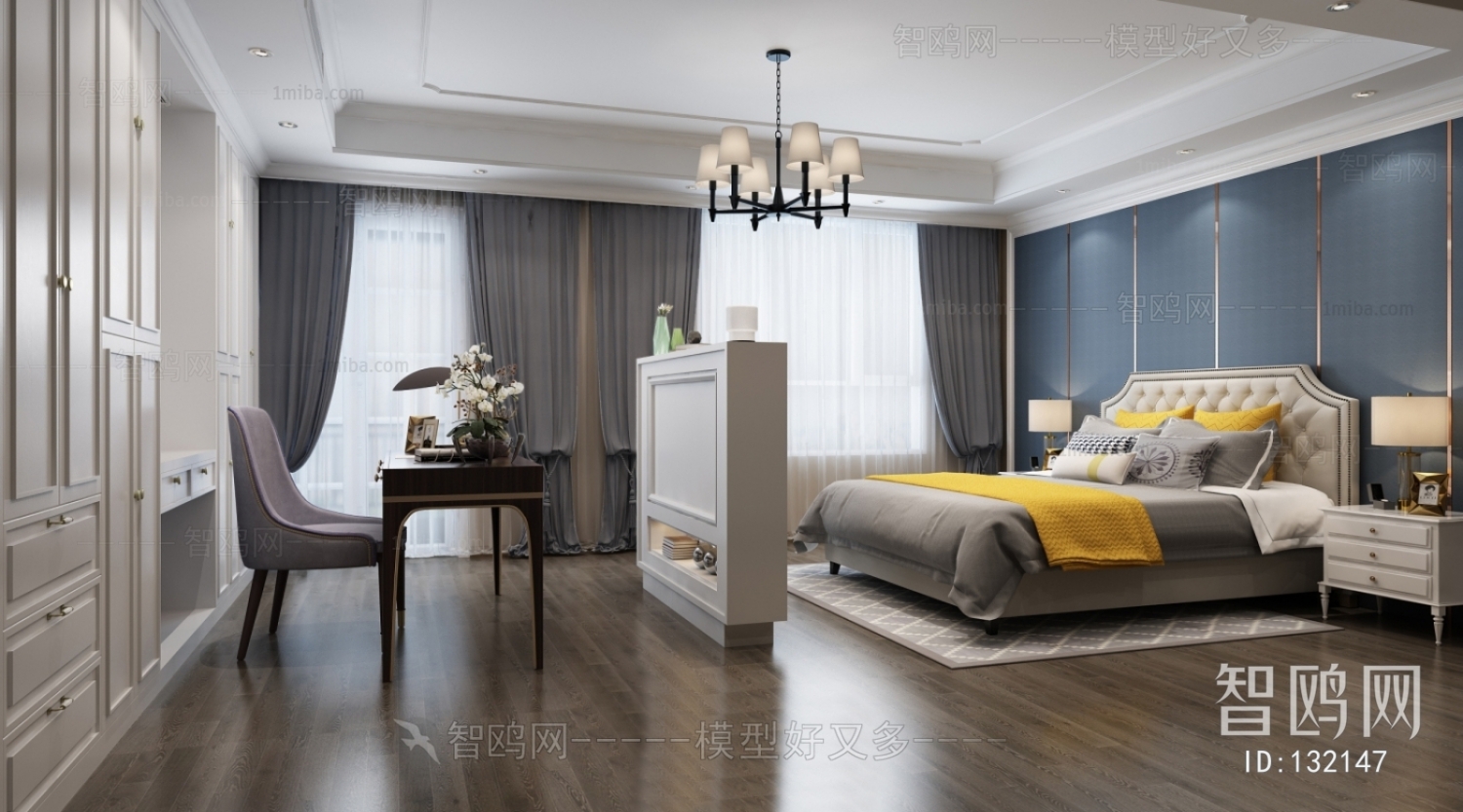 Simple European Style Bedroom