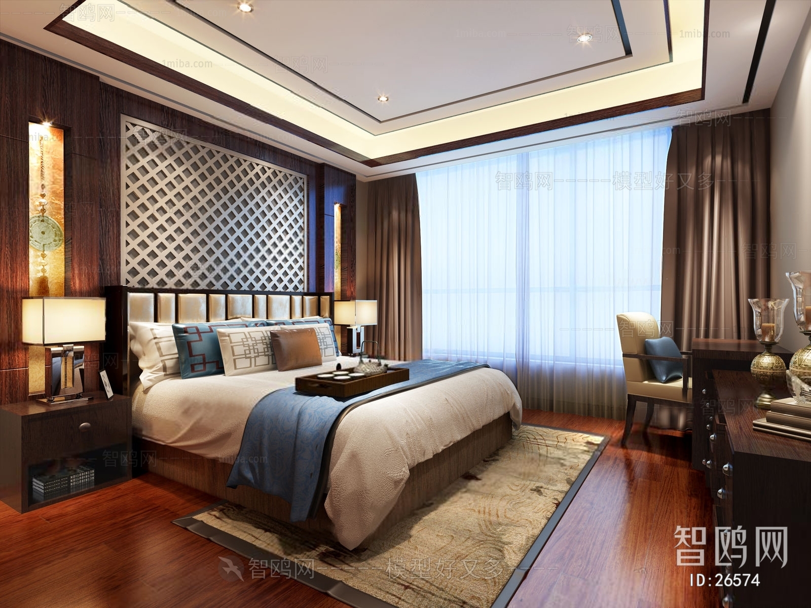 New Chinese Style Bedroom