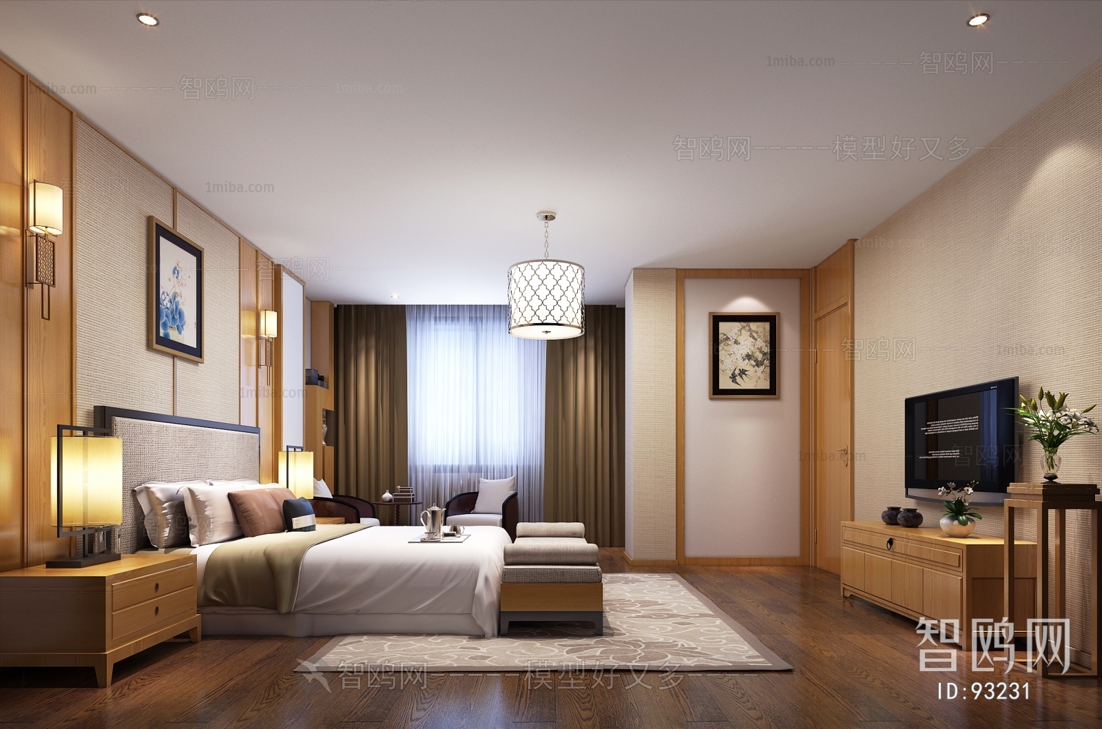 New Chinese Style Bedroom