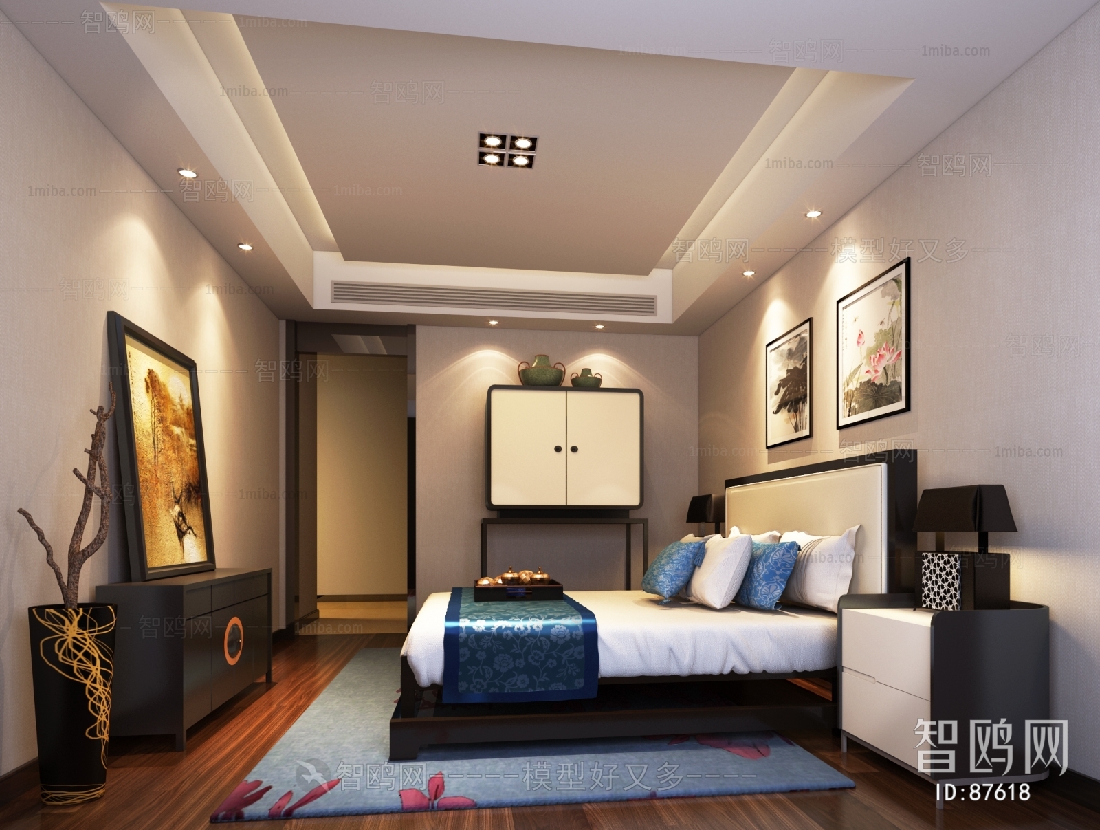 New Chinese Style Bedroom