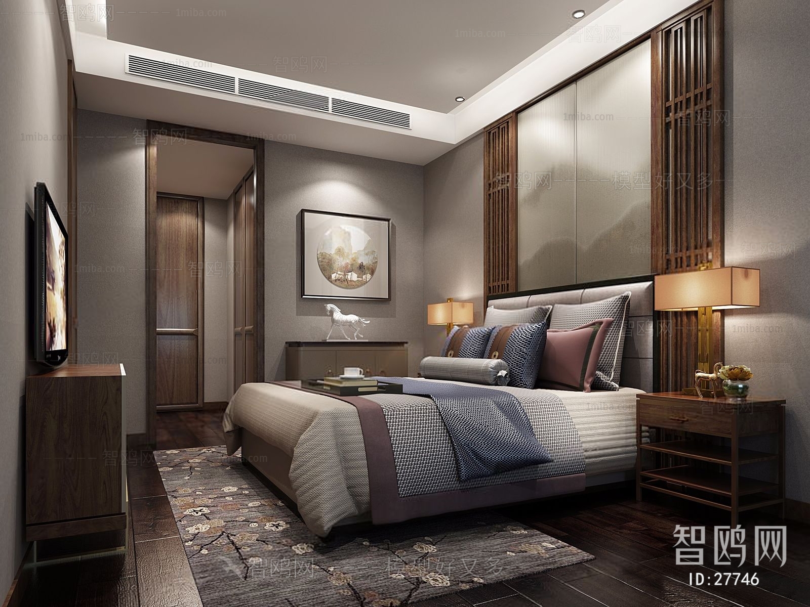 New Chinese Style Bedroom