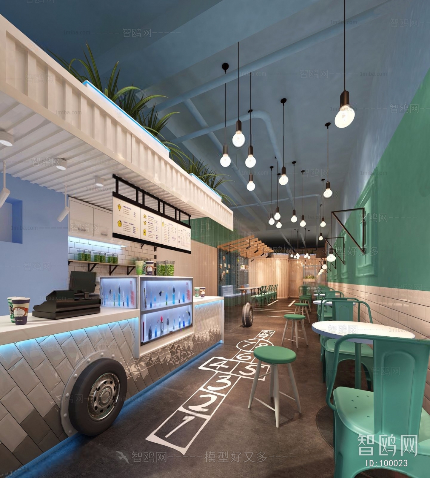 Industrial Style Milk Tea Shop