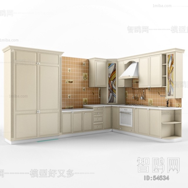 Simple European Style Kitchen Cabinet