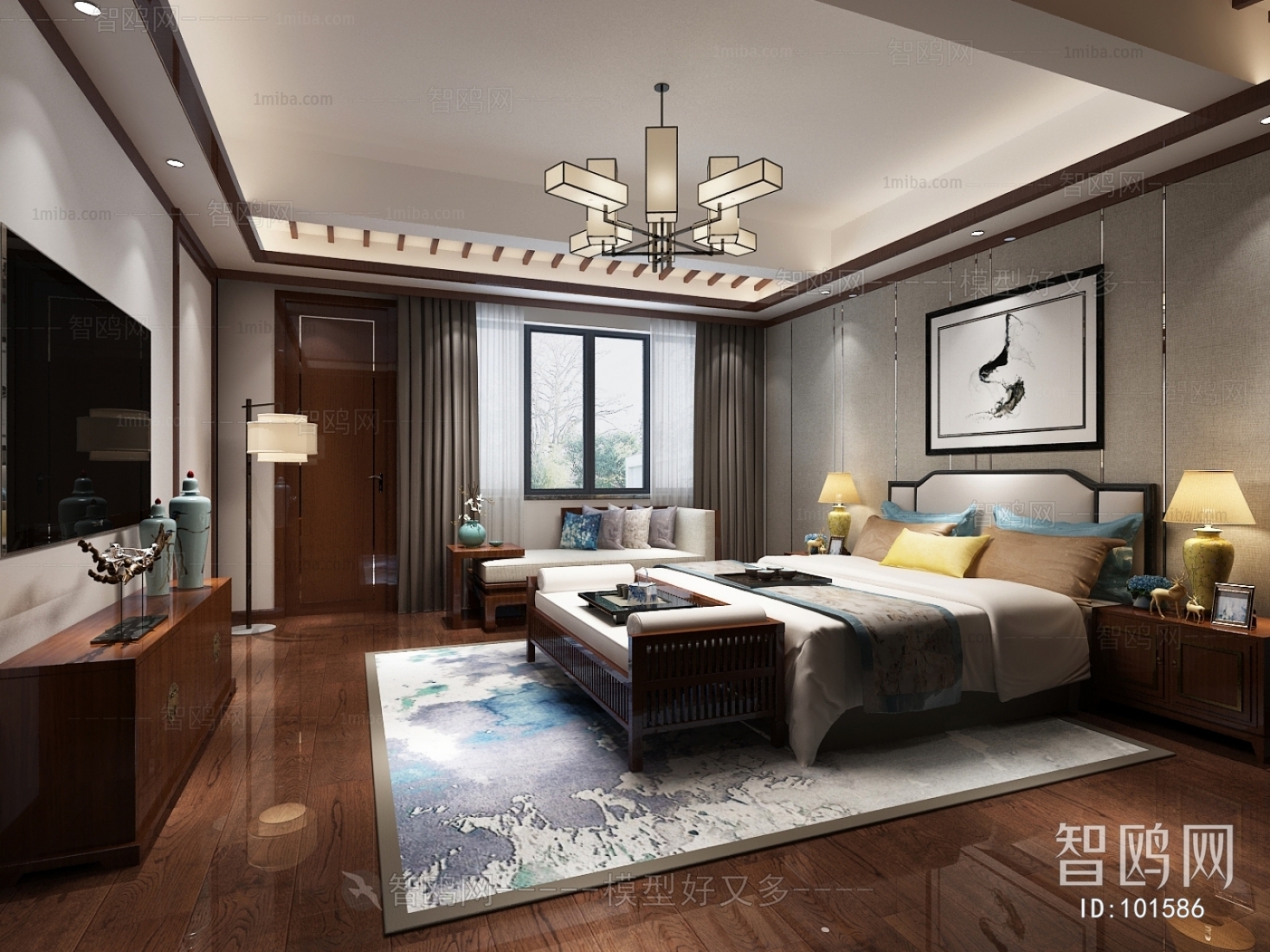 New Chinese Style Bedroom