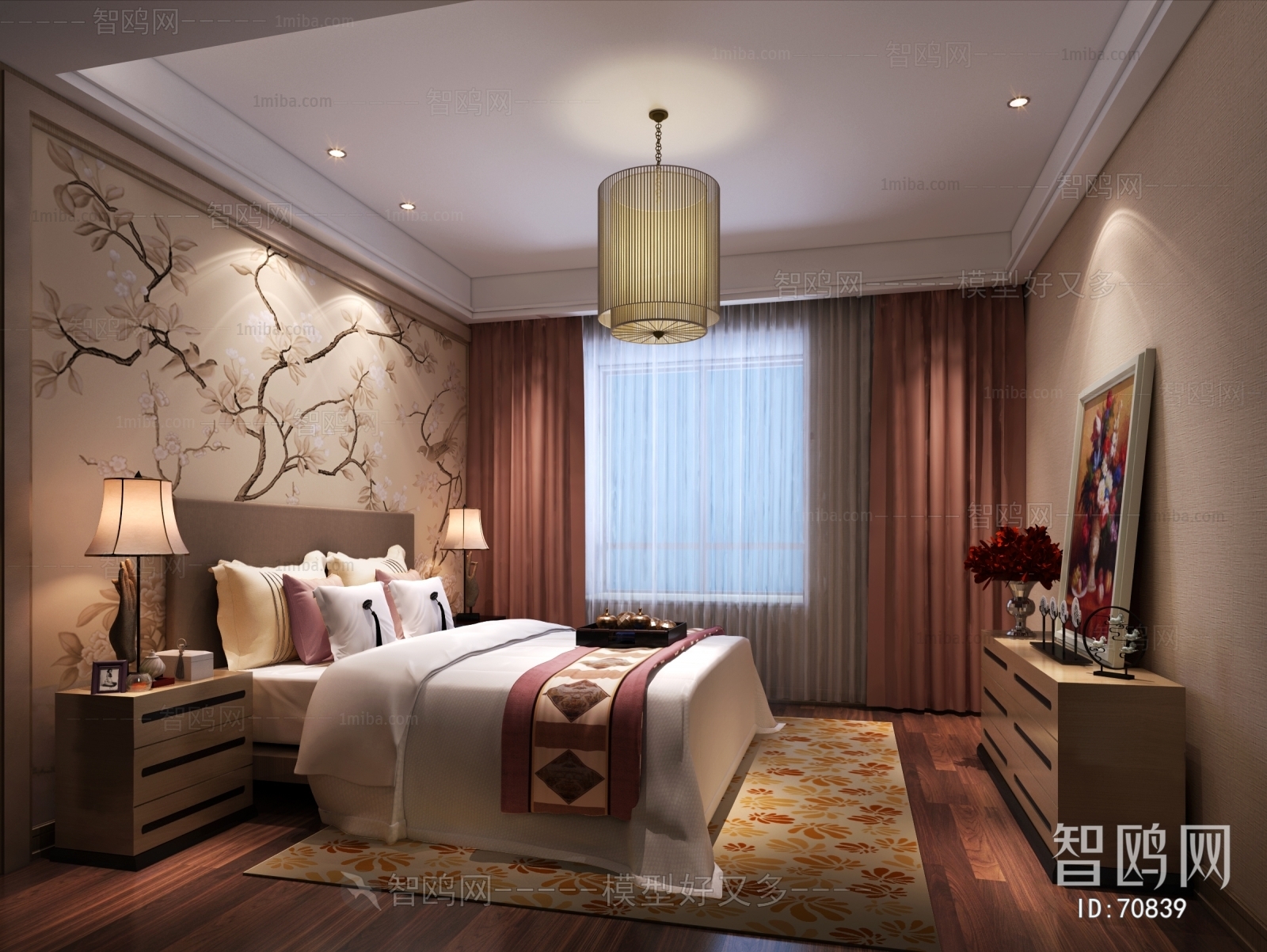 New Chinese Style Bedroom